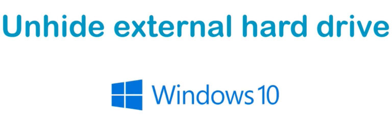 Unhide hard drive on Windows 10